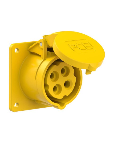 PCE 16A 4-Pin CEE Flanged Socket 4h IP44 | SHOWTECHNIX