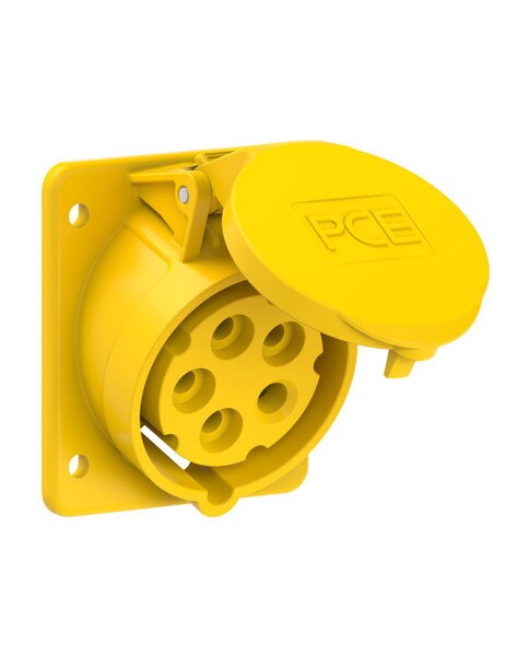 PCE-415-4f87 CEE-flanged socket 16A 5p 4h IP44/IP54 | SHOWTECHNIX
