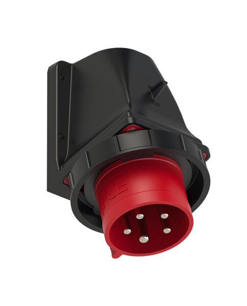 PCE-52592-7kv - CEE-inlet wall mount 30A 4P5W 7h IP67 UL