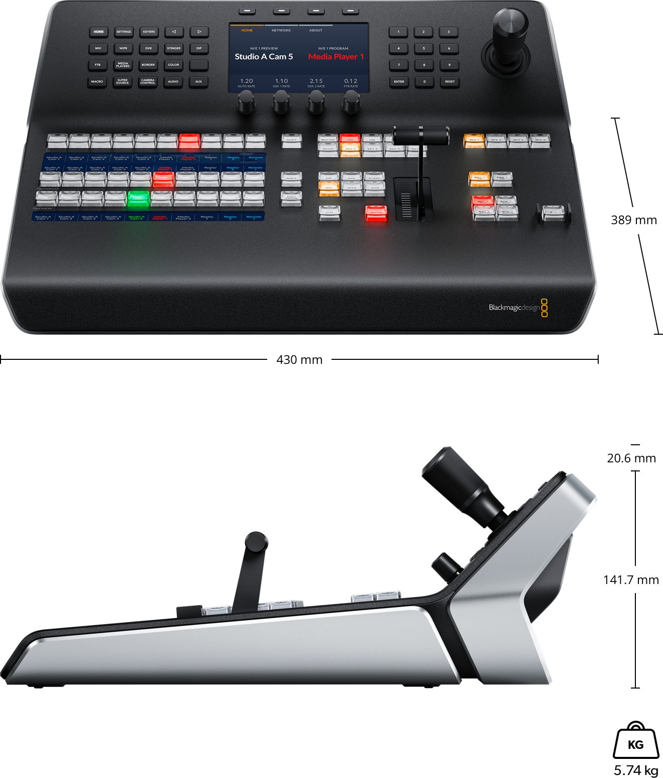 Blackmagic ATEM 1 M/E Advanced Panel 10 Broadcast Control | SHOWTECHNIX
