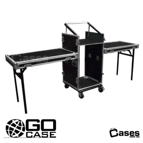 Go Case 16U Mixer Rack Workstation Combo | SHOWTECHNIX