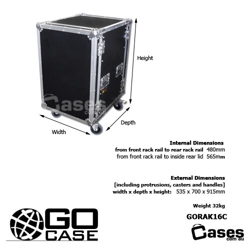 Flight Case Rack 19" 16U Walkasse - Ultra-robuste, Multiplis 6mm, Loquets Verrouillables, Poignée ABS - 3