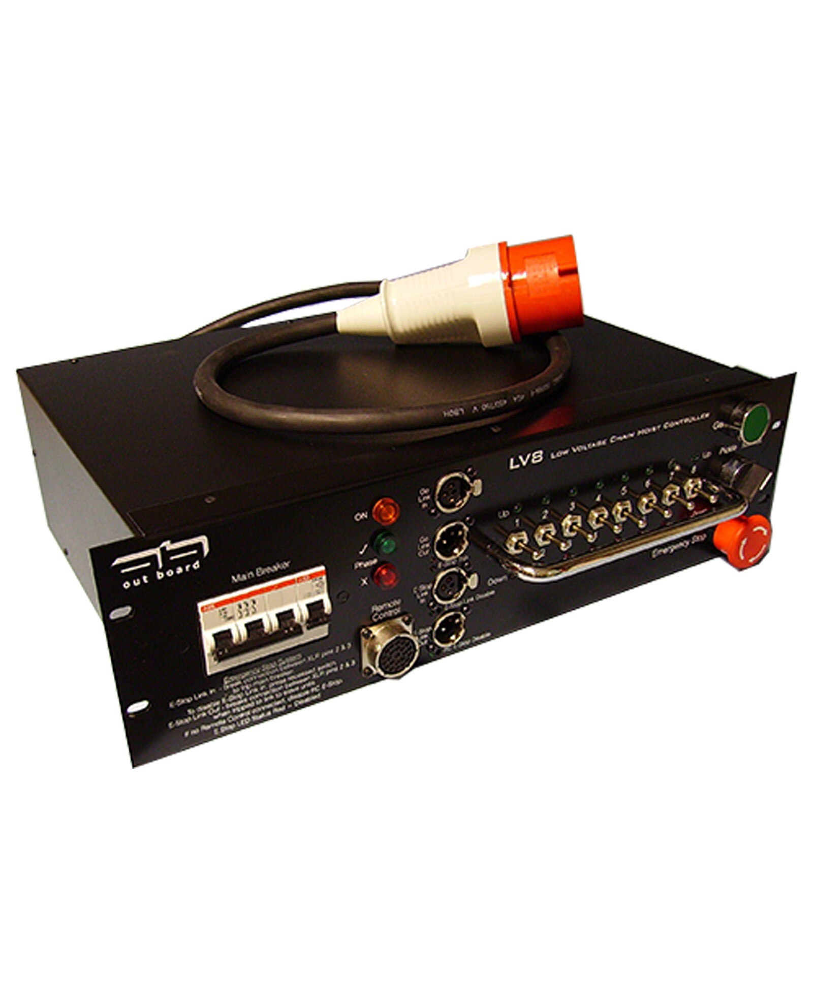 Outboard LV8 8-Ch Low Voltage Chain Hoist Controller | SHOWTECHNIX