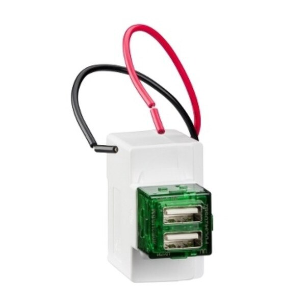 Usb Module Iconic PDL Iconic USB Charger Module Dual 3.1A Deep White | SHOWTECHNIX