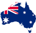 Austrlia Flag Map